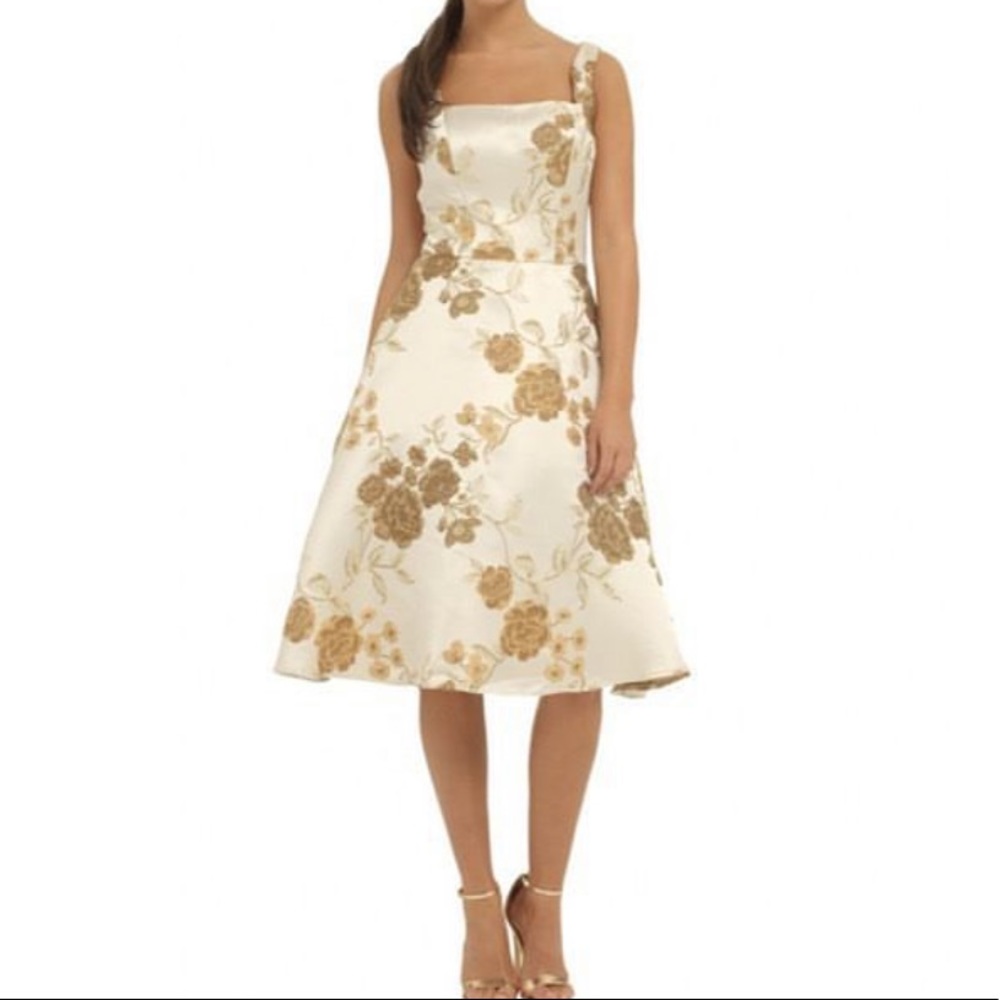 White and gold dress